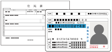 住民票　運転免許証